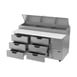 Beverage Air DPD67HC-6 67" Two Section Refrigerated Pizza Prep Table w/ 6 Drawers, 20.7 cu. ft. 4 image