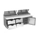 Beverage Air DPD93HC-4 93" Three Section Refrigerated Pizza Prep Table w/ 1 Door & 4 Drawers 3 image