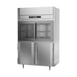 Victory DRS-2D-S1-HD-HC 52" Two Section Reach-In Refrigerator w/ 2 Sliding Glass & 2 Swing Solid Half Doors, Stainless Steel, 45 cu. ft. 3 image