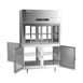 Victory DRS-2D-S1-PT-HD-HC 52" Two Section Pass-Thru Refrigerator, 4 Glass Sliding & 4 Solid Hinged Half Doors, Stainless Steel, 48.5 cu ft 4 image