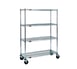 Eagle Group CC2460C-SB Chrome-Plated 4 Tier Stem Caster Cart - 60"W x 24"D x 68"H 1 image