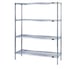 Eagle Group S4-74-1836Z EAGLEbrite® Zinc 4-Tier Starter Shelving Unit - 36"W x 18"D x 74"H 1 image
