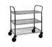 Eagle Group U3-2442C Chrome Open Base 3 Shelf Utility Cart w/ 2 Handle - 42" x 24" 1 image