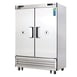 Everest EBRF2 54" 2-Section Reach-In Refrigerator/Freezer Combo w/ 2 Solid Doors, Bottom Mount 1 image