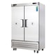 Everest EBSRF2 49" 2 Section Reach-In Refrigerator/Freezer Combo w/ 2 Solid Doors, Bottom Mount 1 image