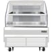Everest EOMH-48-W-35-T 48" Horizontal Open Air Merchandiser in White, 1 Shelf, Open Curved, 9.7 cu. ft. 1 image