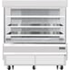 Everest EOMV-72-W-28-S 73" Vertical Open Air Merchandiser in White, High Profile, 3 Shelves, 19 cu. ft. 1 image