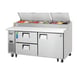 Everest EPPR2-D2 71" Two Section Refrigerated Pizza Prep Table w/ 2 Drawers & 1 Door 1 image