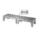 FMP 126-6015 Metro Bow Tie Gray Polyethylene Slotted Dunnage Rack with 3000 lb. Capacity 1 image