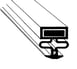 FMP 271-1025 Refrigerator Door Gasket, 23-5/8" x 29-9/16", 4-Sided, Magnetic, Dart, Black 1 image