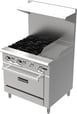 Fortress FGR4B12G 36" Gas Restaurant Range w/ (4) Open Burners, 12" Griddle,  (1) Standard Oven, 165.000 BTU 1 image