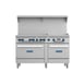 Fortress FGR6B24G 60" Gas Restaurant Range w/ (6) Open Burners, 24" Griddle, (1) Standard Oven, (1) Space Saver Oven, 275.000 BTU 2 image