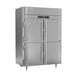 Victory FS-2D-S1-EW-HD-HC 58" Two Section Reach-In Freezer w/ 4 Half Solid Doors, All Stainless Steel, 49 cu. ft. 1 image