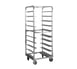 FWE OTR-FUA-03-18, 18 Pan Mobile Universal  Bun / Sheet Pan Rack w/ 3" Bottom Load Slides - Assembled 1 image