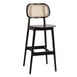 G & A 9616-PS Barstool with Wood Back, Black 1 image