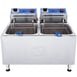 Globe PF32E Split Pot Countertop Electric Fryer w/ 2 Baskets, 32-Lb. Capacity, 208/240V 2 image