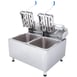 Globe PF32E Split Pot Countertop Electric Fryer w/ 2 Baskets, 32-Lb. Capacity, 208/240V 7 image