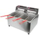 Cecilware® Pro EL2X15 Split Pot Countertop Electric Fryer 4 image