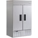 HABCO SE46HCSX 47.5" Two Section Reach-In Refrigerator w/ 2 Solid Doors, Bottom Mount, White Aluminum Interior, 46 cu. ft. 1 image