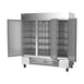 Beverage Air HBRF72HC-1-C 75" 3-Section Reach-In Refrigerator/Freezer Combo w/ 3 Solid Doors 4 image