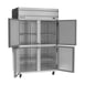 Beverage Air HFPS2HC-1HS 52" Two Section Reach-In Freezer w/ 4 Half Solid Doors, Stainless Steel, 45 cu. ft. 3 image