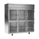 Beverage Air HFPS3HC-1HG 78" Three Section Reach-In Freezer w/ 6 Half Glass Doors, Stainless Steel, 69 cu. ft. 1 image