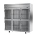 Beverage Air HFPS3HC-1HG 78" Three Section Reach-In Freezer w/ 6 Half Glass Doors, Stainless Steel, 69 cu. ft. 2 image