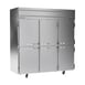 Beverage Air HFPS3HC-1HS 78" Three Section Reach-In Freezer w/ 6 Half Solid Doors, Stainless Steel, 69 cu. ft. 1 image