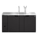 Hoshizaki DD69 Black Single/Double Tap Kegerator Beer Dispenser - 3 x 1/2 Keg Capacity 3 image