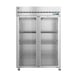 Hoshizaki R2A-FG 55" Two Section Reach-In Refrigerator w/ 2 Glass Full Doors, Top Mounted, Stainless Steel, 50 cu. ft. 1 image