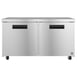 Hoshizaki UF60A-01 60" Two Section Undercounter Freezer w/ 2 Solid Doors, 2 Shelves, 17.55 cu. ft. 2 image