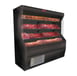 Howard-McCray R-M32E-8-B-LED 98'' Vertical Open Air Curtain Meat Merchandiser in Black, Remote Refrigeration, 3 Shelves, w/ LED Lighting 1 image