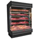 Howard-McCray R-OM35E-4-LB-B 51" Vertical Packaged Meats Low Base Open Merhandiser in Black, Remote Refrigeration, 4 Shelves, w/ LED Lighting 1 image