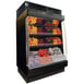 Howard McCray SC-OP35E-4L-LB-B 51" Produce Low-Base Open Merchandiser in Black, Self-Contained, 2 Shelves, Curved Plexi End Panels, w/ LED Lighting 1 image