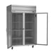 Beverage Air HR2HC-1G 52" Two Section Reach-In Refrigerator w/ 2 Glass Full Doors, Top Mounted, 1/3 hp, 47 cu. ft. 3 image