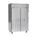 Beverage Air HR2HC-1HS 52" Two Section Reach-In Refrigerator w/ 4 Solid Half Doors, Top Mounted, 1/3 hp, 47 cu. ft. 1 image