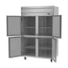 Beverage Air HR2HC-1HS 52" Two Section Reach-In Refrigerator w/ 4 Solid Half Doors, Top Mounted, 1/3 hp, 47 cu. ft. 4 image