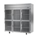 Beverage Air HR3HC-1HG 78" Three Section Reach-In Refrigerator w/ 6 Glass Half Doors, Top Mounted, 1/3 hp, 71.5 cu. ft. 2 image