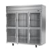 Beverage Air HRS3HC-1HG 78" Three Section Reach-In Refrigerator w/ 6 Glass Half Doors, Top Mounted, 1/3 hp, 71.5 cu. ft. 2 image