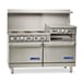 Imperial IR-6-RG24-XB 60" Gas Restaurant Range w/ (6) Open Burners, 24" Raised Griddle/Broiler, (1) Standard Oven, (1) Open Cabinet Base, 267.000 BTU 1 image