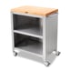 John Boos CUFC-M1830-X 2 Undershelves Stainless Steel Formaggio Cart w/ Maple Cutting Board Top 1 image
