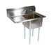 John Boos E1S8-1824-14L24-X 44" One Compartment Sink, 18"W x 24"L Bowl With Left-Hand Drainboards 1 image