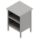 John Boos EBOS6-3036 36" Cabinet Base Open Front Work Table 1 image
