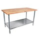John Boos TNS17 96" Wood Top Work Table 1 image