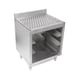 John Boos UBGR-2124-X Underbar Glass Rack Storage Unit w/ Drainboard Top, Open Front Base 1 image