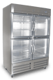 Kelvinator KCHRI54R4HGDR 53" Two Section Reach-In Refrigerator w/ 4 Glass Half Doors, Bottom Mount, Stainless Steel, 49 cu. ft. 1 image