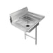 Klinger's Trading SDT48R 48" Straight Soiled Dishtable w/ Right Table, Pre-Rinse Sink, 9" Backsplash 1 image