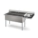 Koolmore KM-SC182414-24R3 81" Three Compartment Sink, 18"W x 24"L Bowl With Right-Hand Drainboard 1 image