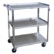 Lakeside 322A Stainless Steel 3-Shelf Light Duty Utility Cart w/ 300 lb. Capacity 1 image