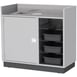Lakeside 4610 Stainless Steel Mobile Bussing / Waitress Station, 49"W x 28"D x 46-1/4"H 1 image